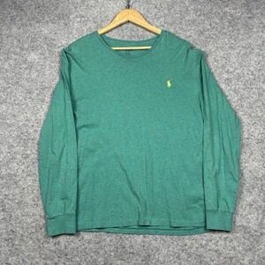 Polo Ralph Lauren Long Sleeve Crewneck T Shirt Mens Large Green